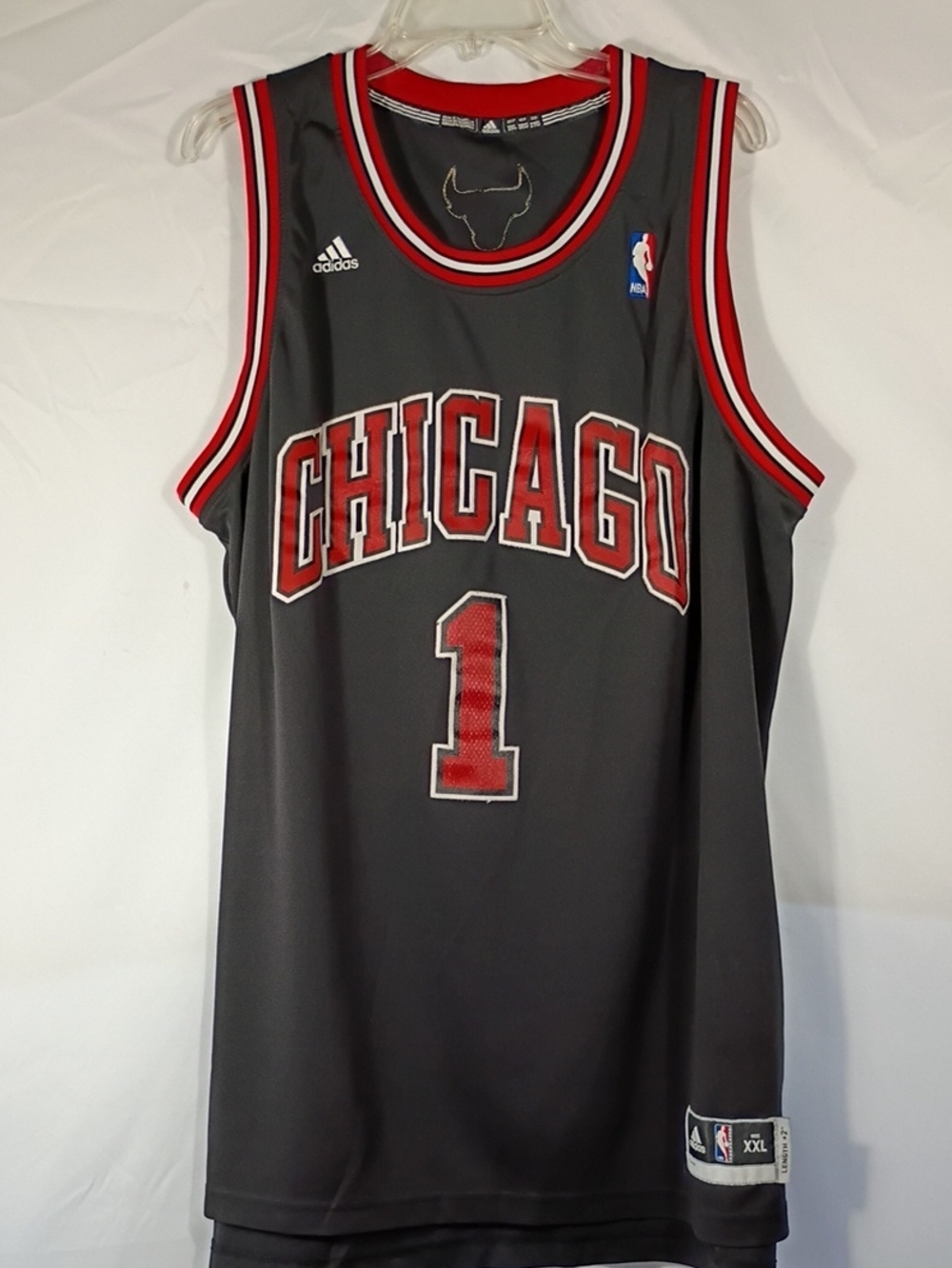 Authentic Vintage Adidas NBA Chicago Bulls Derrick Rose Basketball Jersey Sz XXL